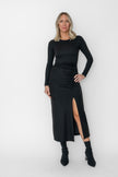 Jacqueline Ruched Midi Dress